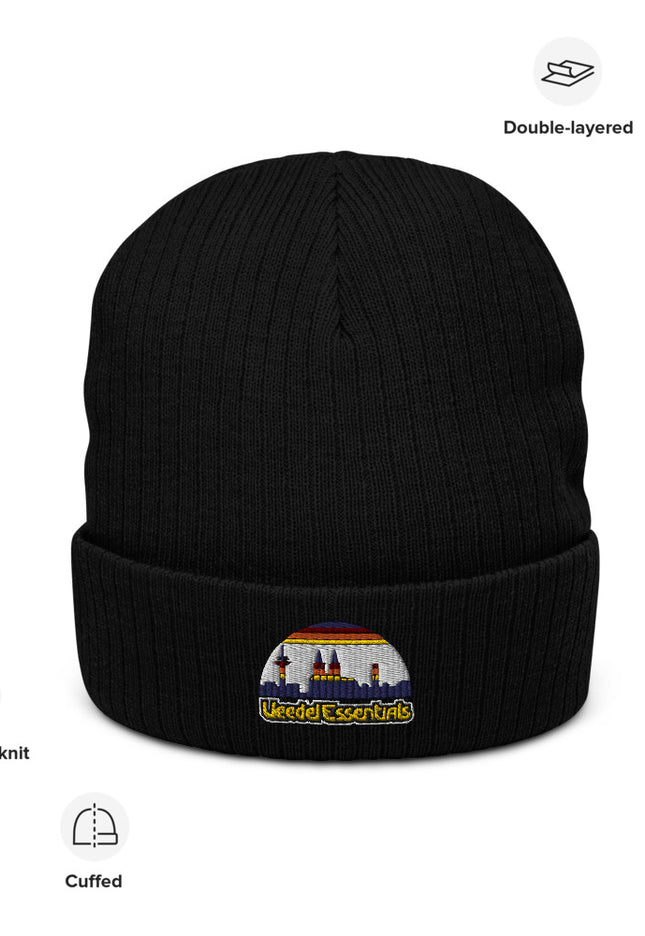 Recycelte Beanie mit Bündchen